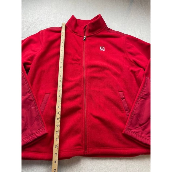 Chick-Fil-A Red Womens XL Team Style Employee Uniform Zip Up Fleece Jacket Oobe - Picture 3 of 5